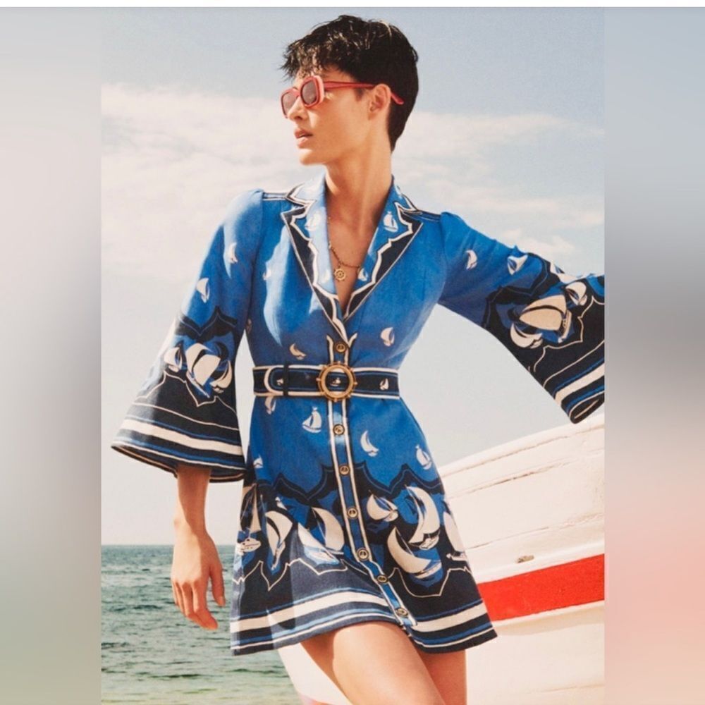 High tide mini shirt dress #3 - Picture 2 of 12